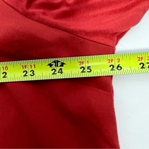 LANE BRYANT Women’s Pullover Top Sz 3X (22) Orange Rust Color V-neck Long Sleeve - Picture 9 of 11